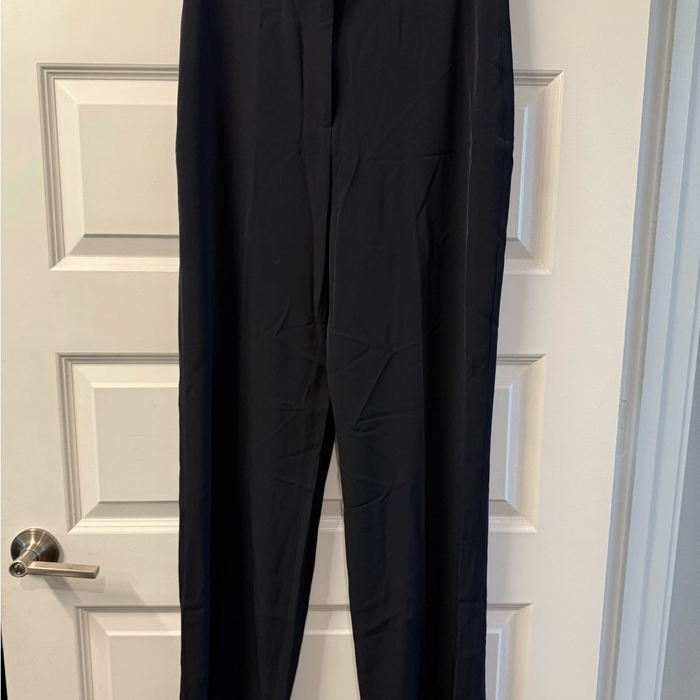 H&M Black Tailored Trousers with Matte Finish